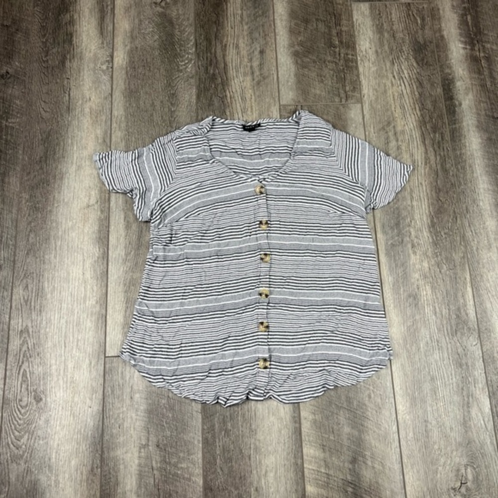Torrid Grey Stripe Blouse